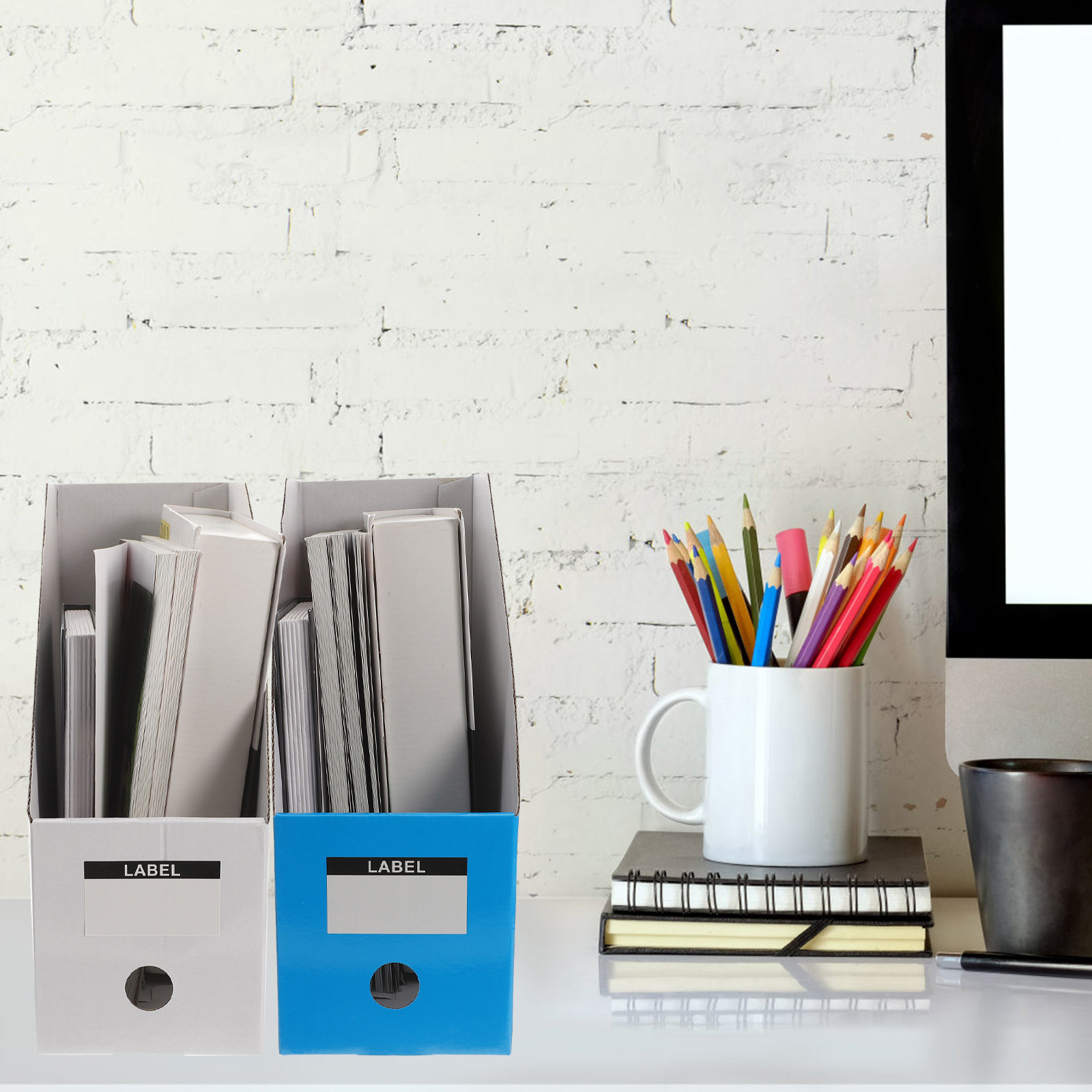 Magazine Holder Rack - 3 Parça Dosya Klasörü Düzenleyici Masaüstü