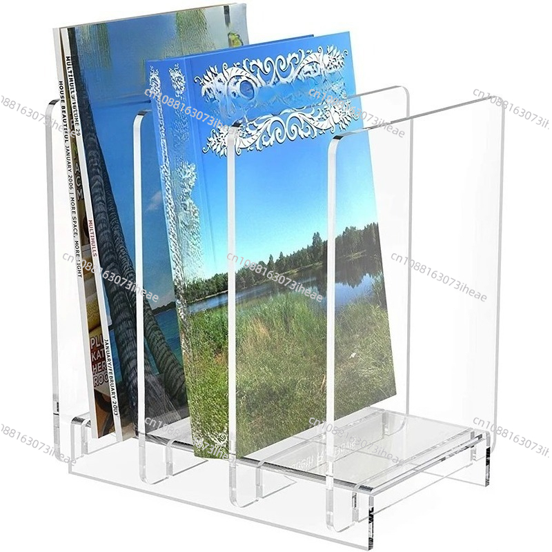 Magazine Holder Rack - Şeffaf Akrilik Dergi Tutucu ve Dosya