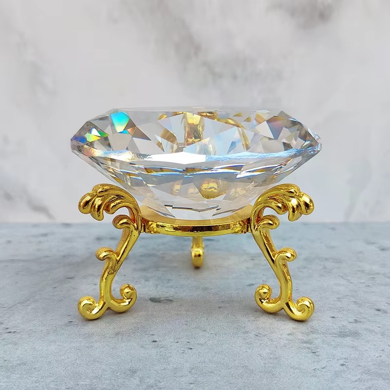 80mm K9 Kristal Elmas Metal Üç - Paper Weight Crystal incelemesi ve fiyatı