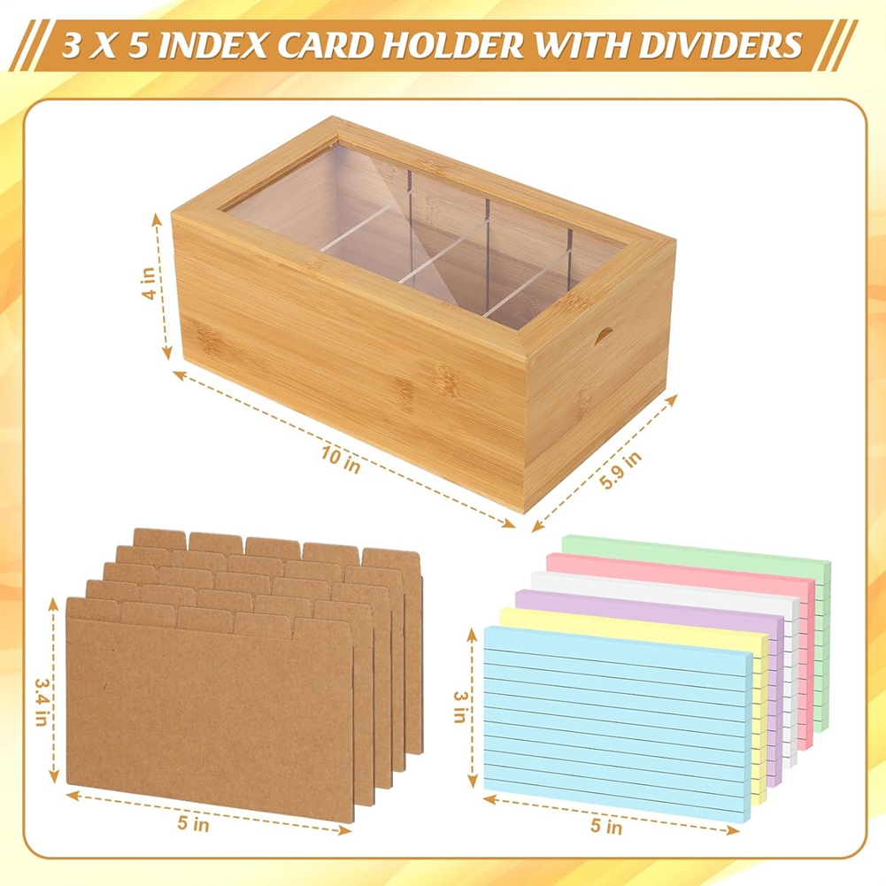 ABUA Bambu İndeks Kart Düzenle - Card Index Box incelemesi ve fiyatı