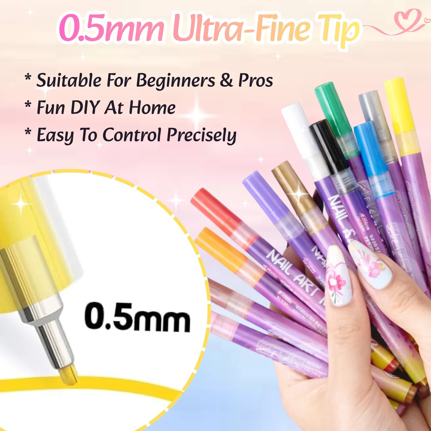 12 Renkli 3D Tırnak Sanatı Kal - Correction Pen Fine incelemesi ve fiyatı